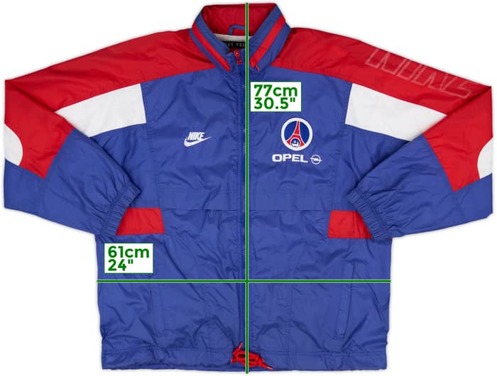 1996-97 Paris Saint-Germain Nike Hooded Rain Jacket - 6/10 - (M)