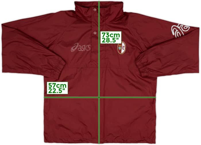 2005-06 Torino Asics 1/4 Zip Hooded Windbreaker - 5/10 - (S)