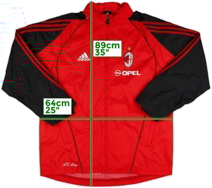 2005-06 AC Milan adidas Hooded Rain Jacket - 6/10 - (M)