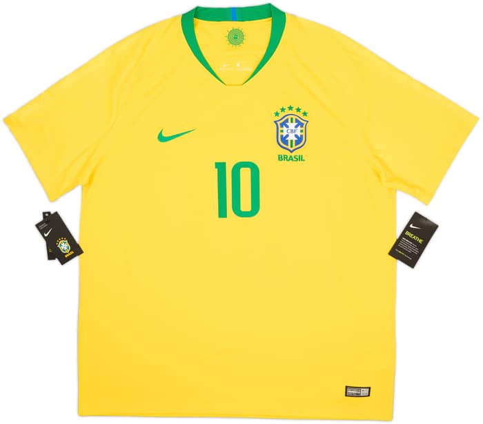 2018-19 Brazil Home Shirt Neymar Jr #10 (XL)