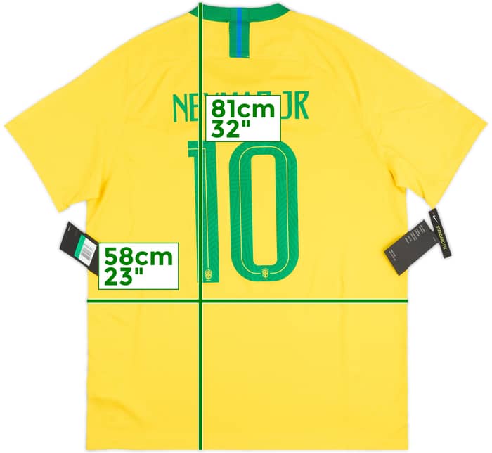 2018-19 Brazil Home Shirt Neymar #10 (XL)