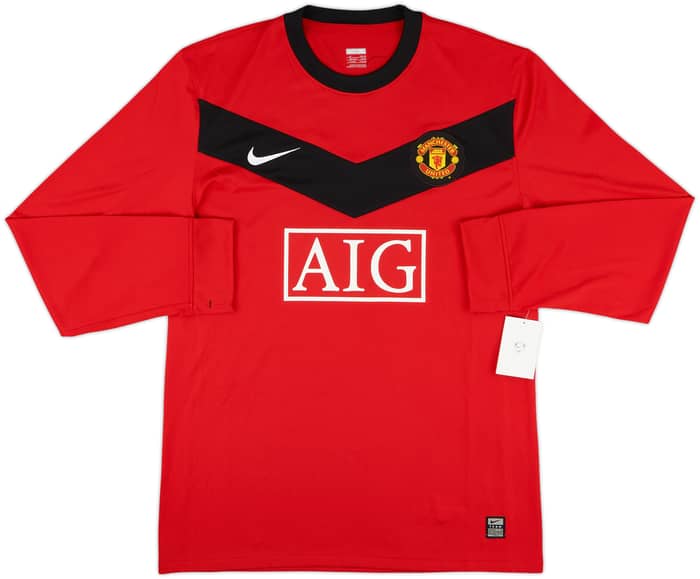 2009-10 Manchester United Player Issue Home L/S Shirt Rooney #10 (XL)