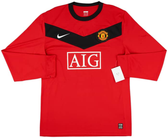 2009-10 Manchester United Player Issue Home L/S Shirt Rooney #10 (XL)