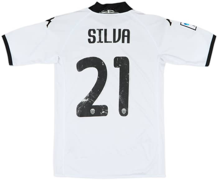 2009-10 Valencia Home Shirt Silva #21 - 4/10 - (S)