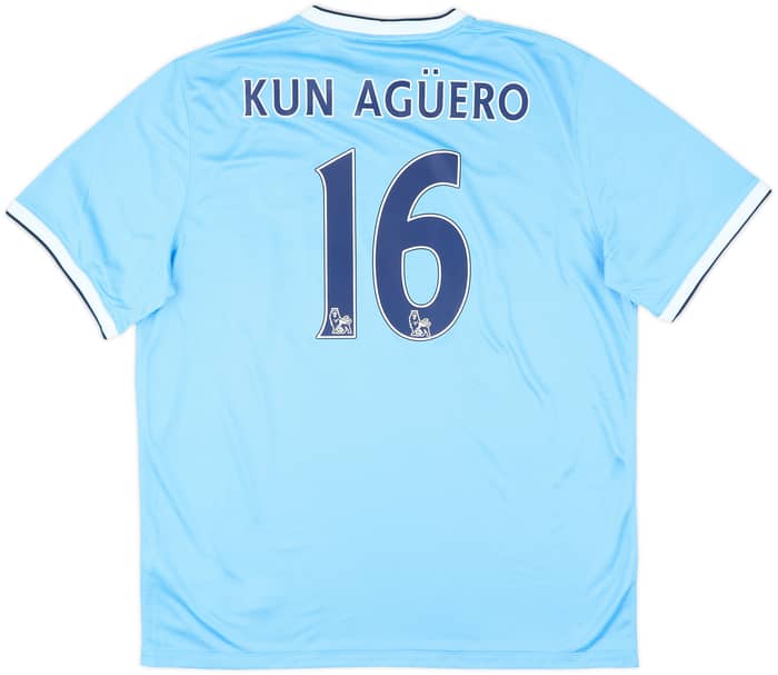 2013-14 Manchester City Home Shirt Kun Aguero #16 (XL)