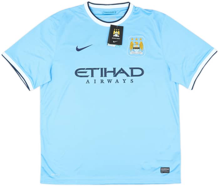 2013-14 Manchester City Home Shirt Kun Aguero #16 (XL)