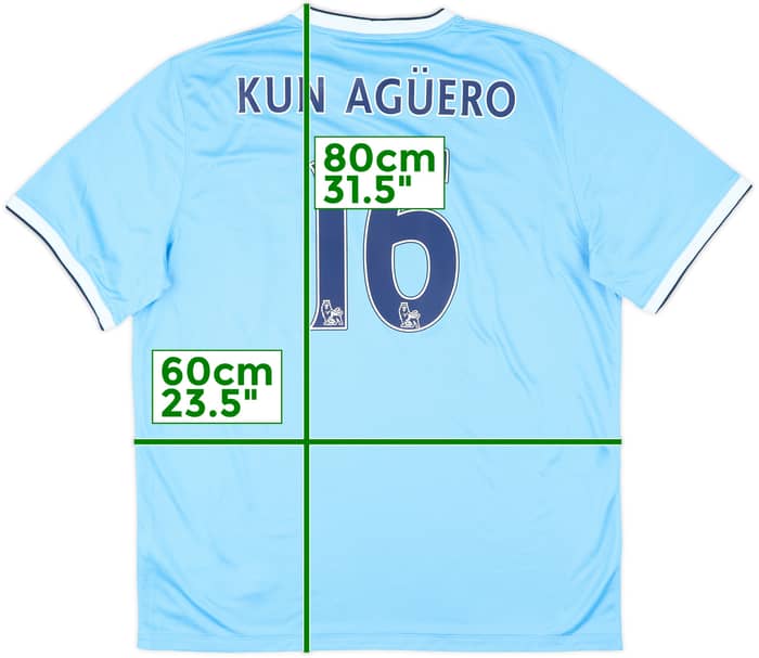 2013-14 Manchester City Home Shirt Kun Aguero #16 (XL)