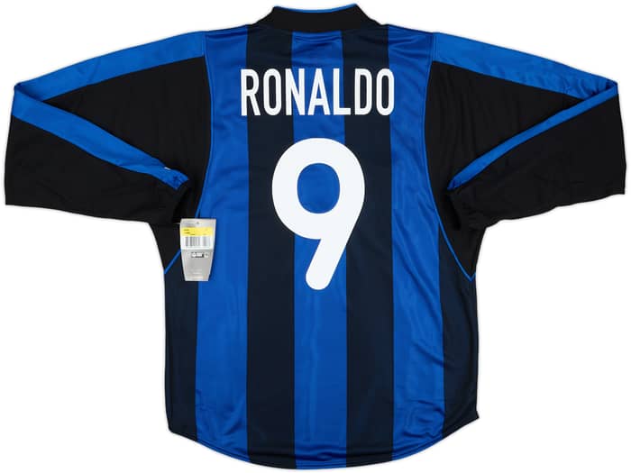2000-01 Inter Milan Home L/S Shirt Ronaldo #9 (S)