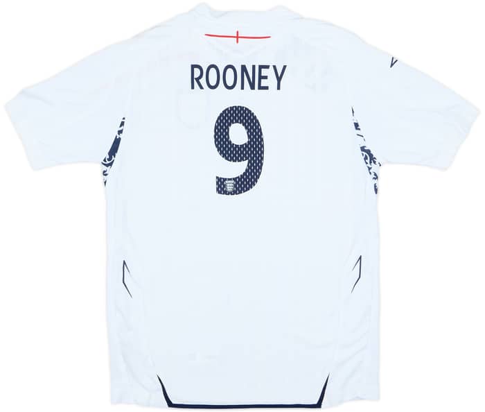 2007-09 England Home Shirt Rooney #9 (XL.Boys)