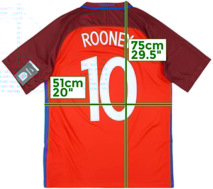 2016-17 England Away Shirt Rooney #10 (M)