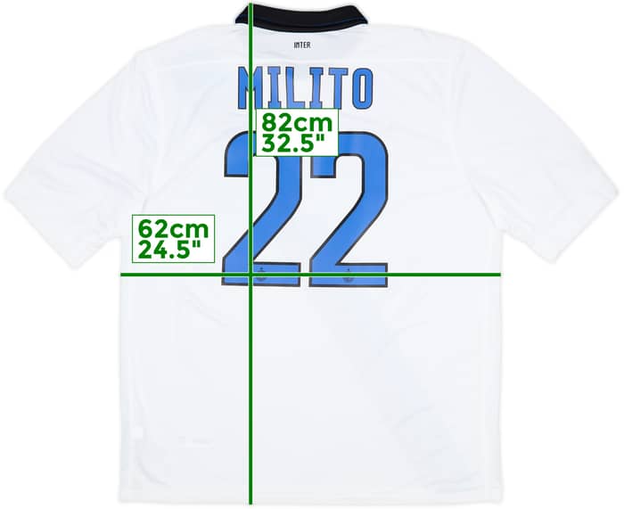 2011-12 Inter Milan Away Shirt Milito #22 (XL)