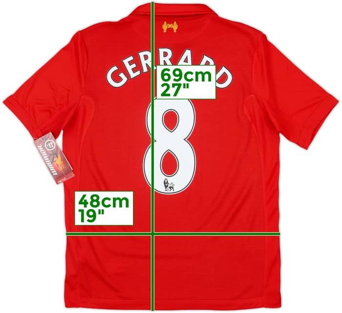 2012-13 Liverpool Home Shirt Gerrard #8 (XL.Boys)