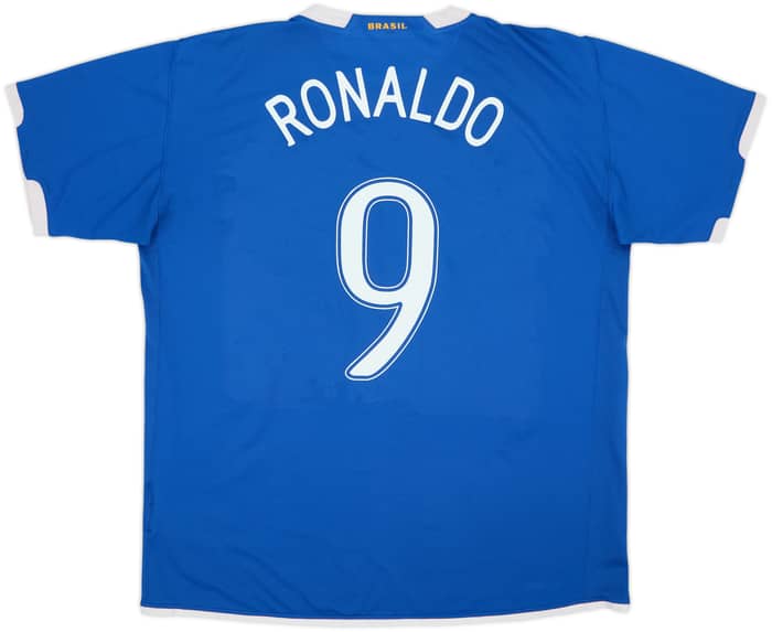 2006-07 Brasil Camiseta Visitante Ronaldo #9 - 6/10 - (XL)