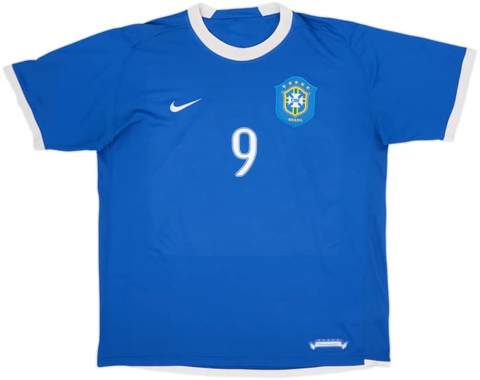 2006-07 Brasil Camiseta Visitante Ronaldo #9 - 6/10 - (XL)
