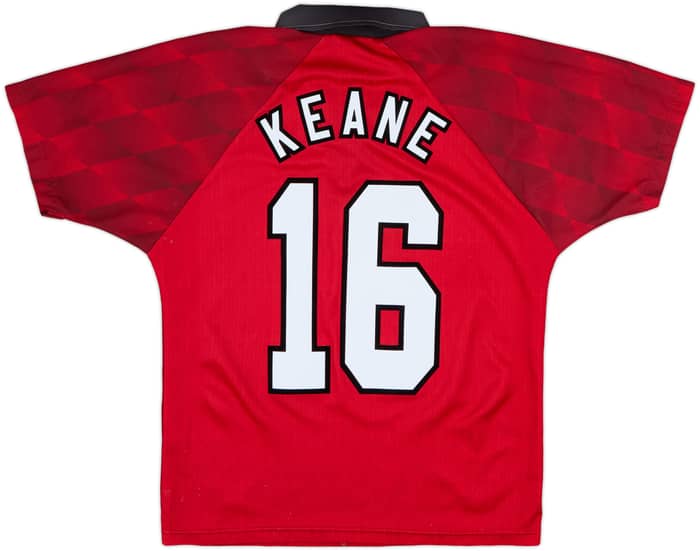 1996-98 Manchester United Home Shirt Keane #16 - 6/10 - (Y)