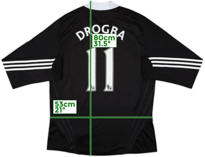 2008-09 Chelsea Player Issue Away L/S Shirt Drogba #11 - 6/10 - (L)