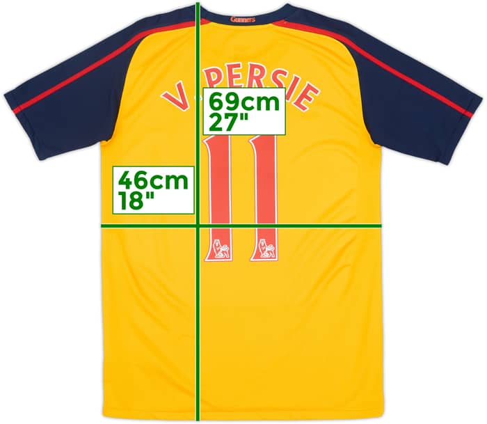 2008-09 Arsenal Away Shirt V.Persie #11 - 8/10 - (XL.Boys)