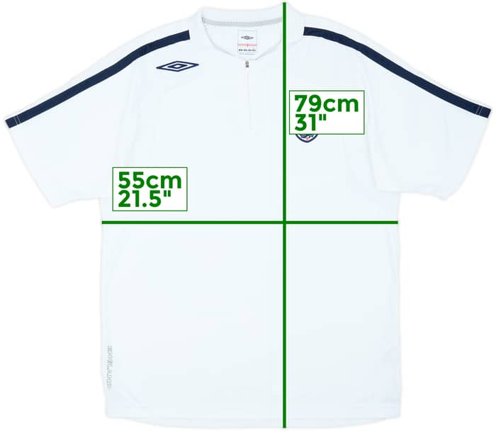 2006-07 England Umbro 1/4 Zip Polo Shirt - 6/10 - (L)