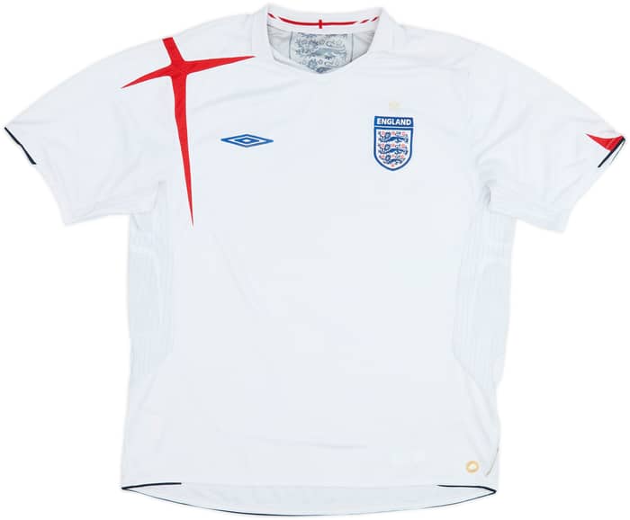 2005-07 England Home Shirt - 5/10 - (XL)