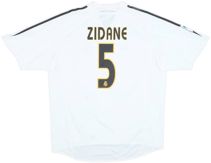 2004-05 Real Madrid Home Shirt Zidane #5 - 5/10 - (L)