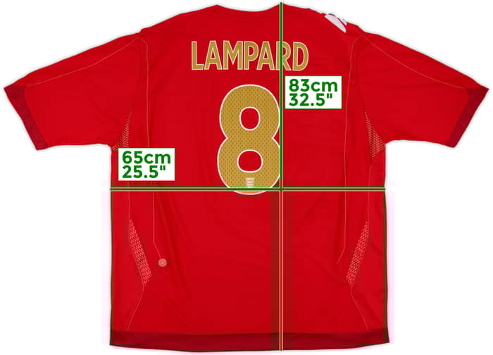 2006-08 England Away Shirt Lampard #8 - 8/10 - (3XL)
