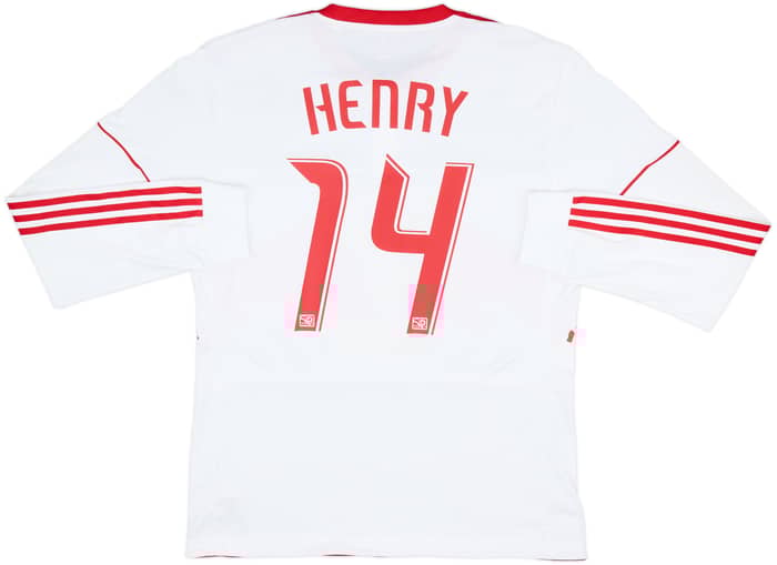 Camiseta de local auténtica de manga larga del New York Red Bulls 2010 Henry #14 - 9/10 - (XL)