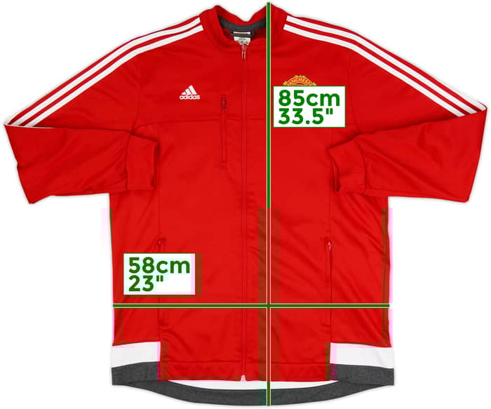 2015-16 Manchester United adidas Track Jacket - 8/10 - (XL)