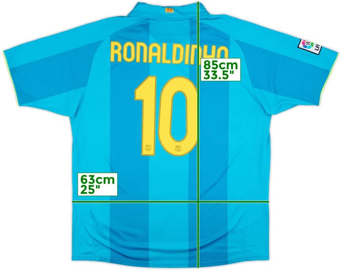 2007-09 Barcelona Away Shirt Ronaldinho #10 - 8/10 - (XXL)