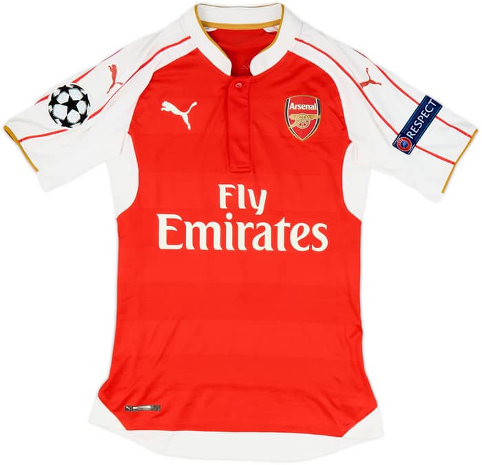 2015-16 Arsenal Player Issue (ACTV Fit) Home Shirt Arteta #8 - 7/10 - (M)