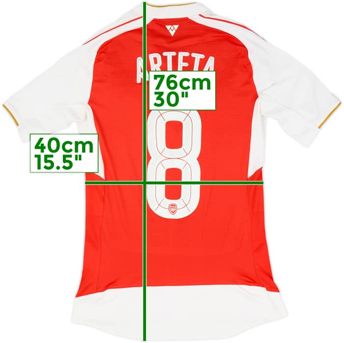 2015-16 Arsenal Player Issue (ACTV Fit) Home Shirt Arteta #8 - 7/10 - (M)