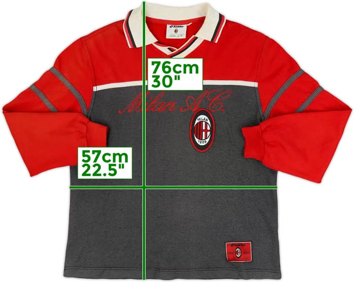 1994-96 AC Milan Lotto Sweat Top - 8/10 - (L)