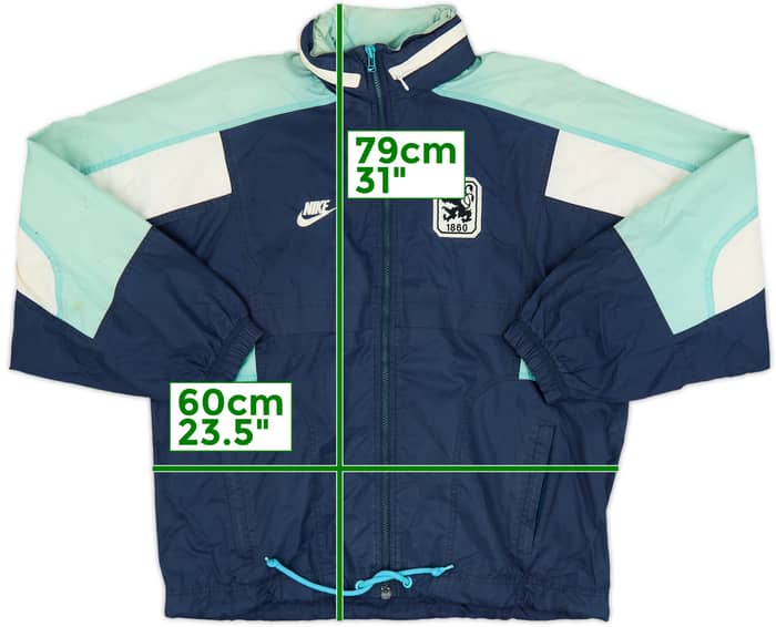 1996-97 1860 Munich Nike Hooded Rain Jacket - 5/10 - (M)