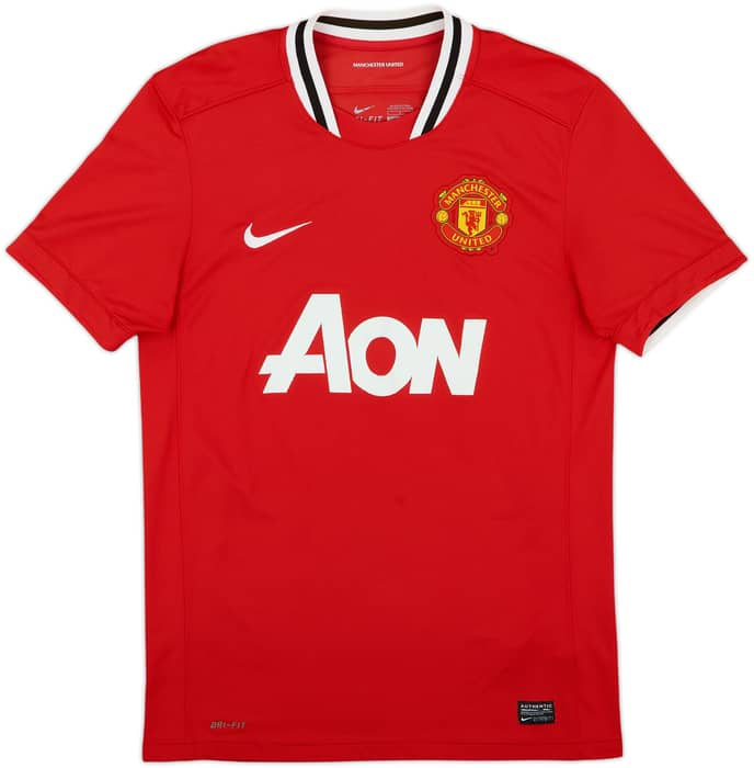 2011-12 Manchester United Home Shirt J.S.Park #13 - 6/10 - (M)