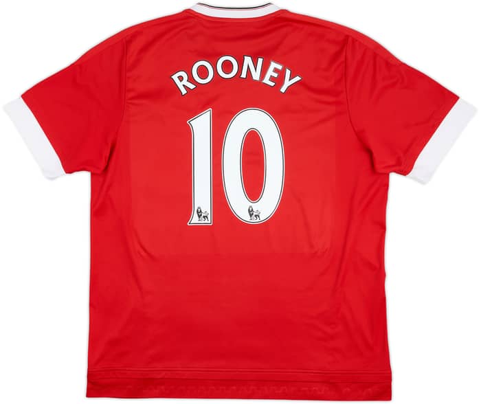 2015-16 Manchester United Home Shirt Rooney #10 - 6/10 - (XL)