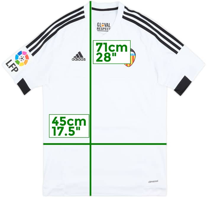 2015-16 Valencia Home Shirt - 10/10 - (S)