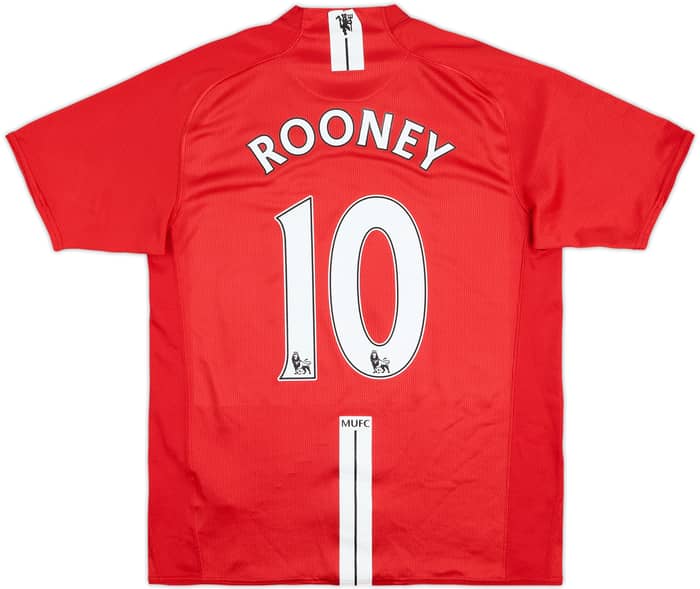 2007-09 Manchester United Home Shirt Rooney #10 - 5/10 - (M)