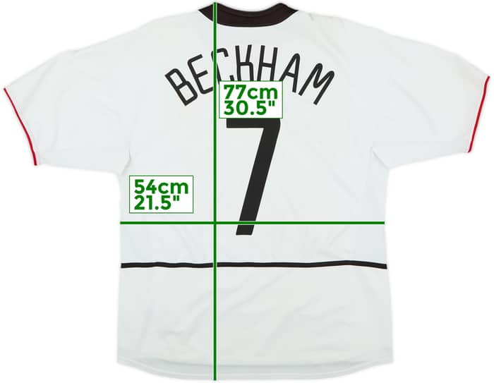 2002-03 Manchester United Away Shirt Beckham #7 - 6/10 - (XL)