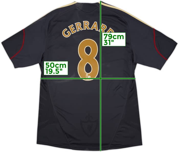 2009-10 Liverpool Away Shirt Gerrard #8 - 7/10 - (L)