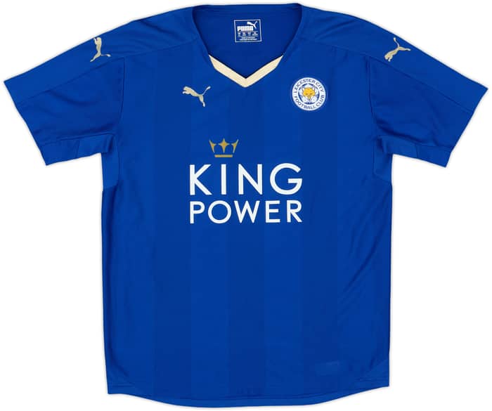 2015-16 Leicester Home Shirt Vardy #9 - 6/10 - (L.Boys)
