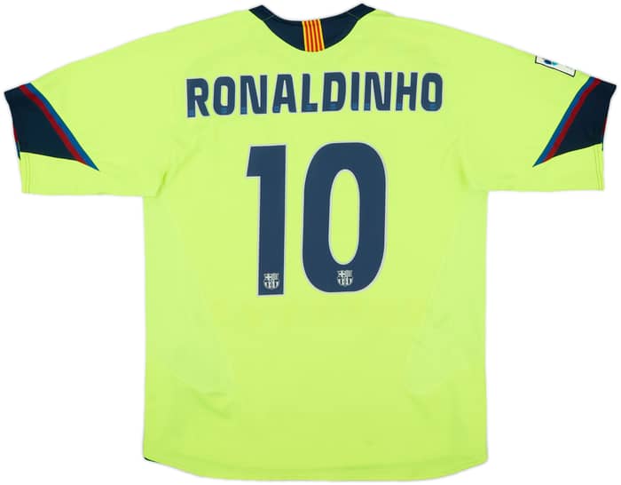 2005-06 Barcelona Away Shirt Ronaldinho #10 - 8/10 - (L)
