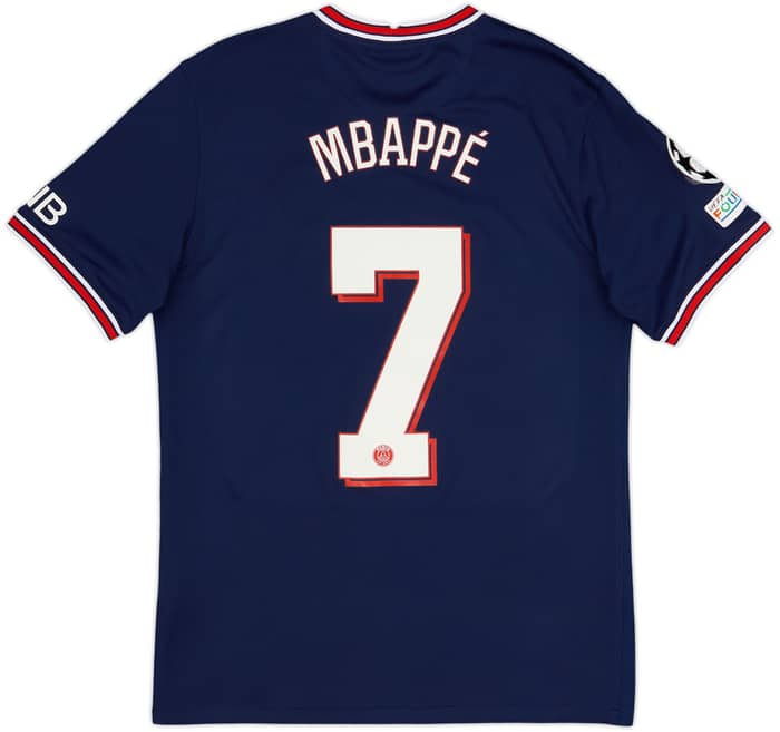 2021-22 Paris Saint-Germain Home Shirt Mbappe #7 - 6/10 - (M)