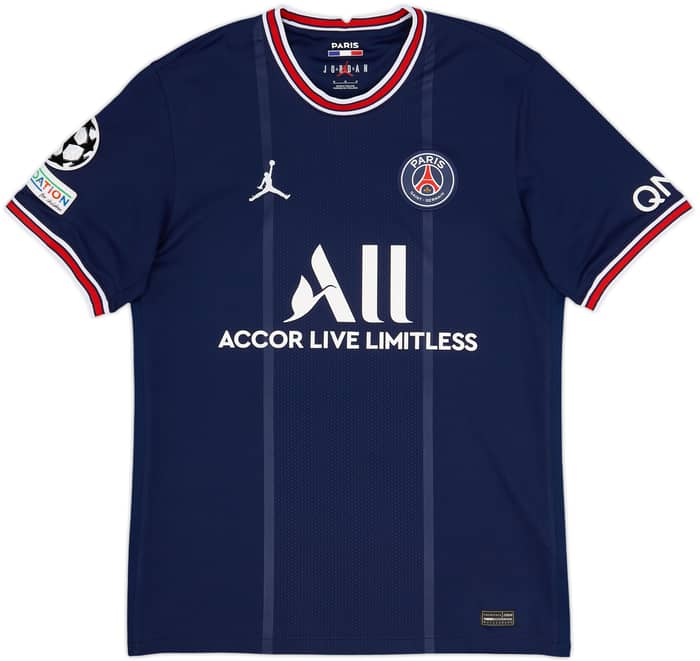 2021-22 Paris Saint-Germain Home Shirt Mbappe #7 - 6/10 - (M)