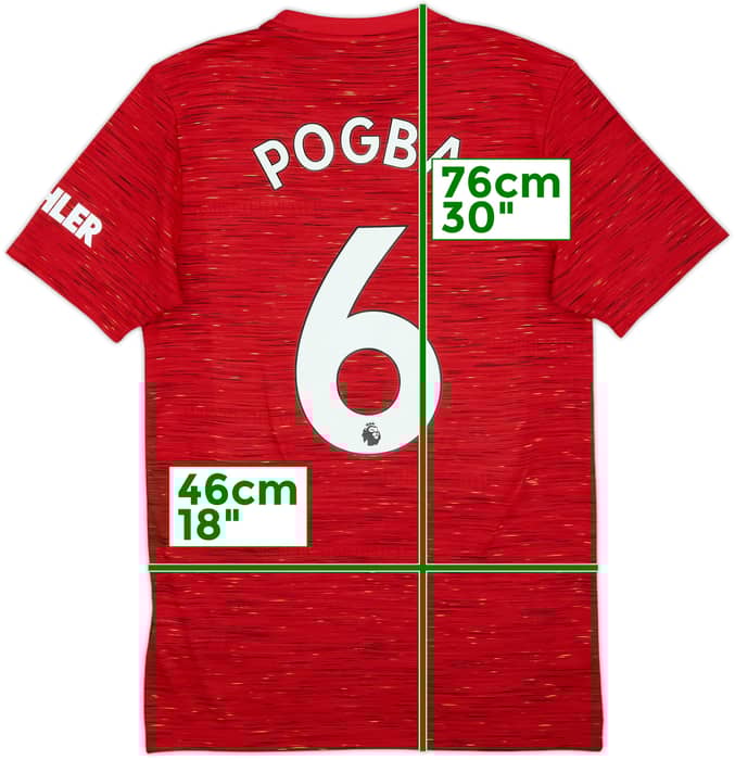 2020-21 Manchester United Home Shirt Pogba #6 - 8/10 - (S)