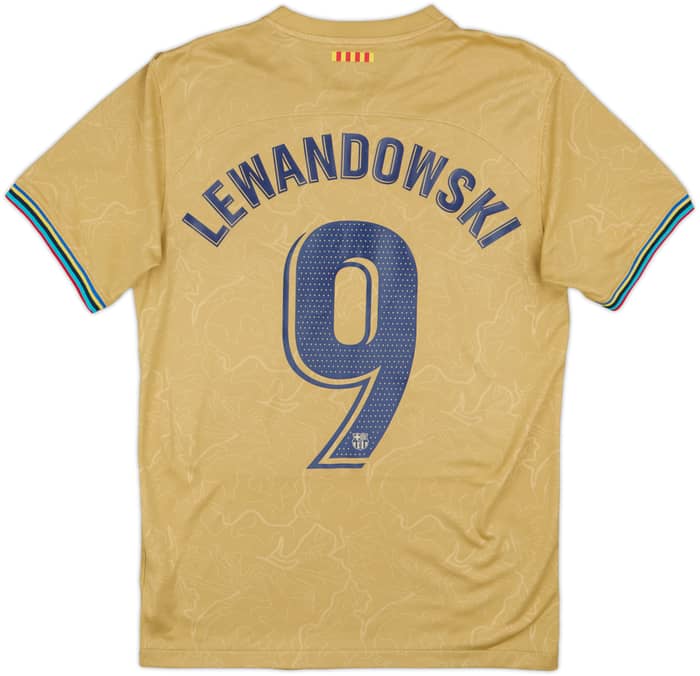 2022-23 Barcelona Away Shirt Lewandowski #9 - 9/10 - (S)