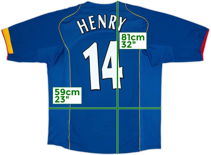 2004-06 Arsenal Away Shirt Henry #14 - 8/10 - (XL)
