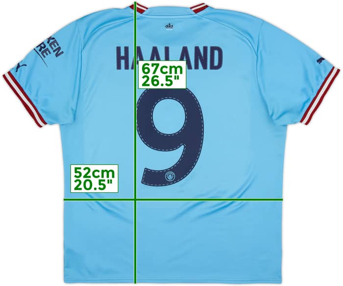 2022-23 Manchester City Camiseta Local Haaland #9 - 6/10 - (L)