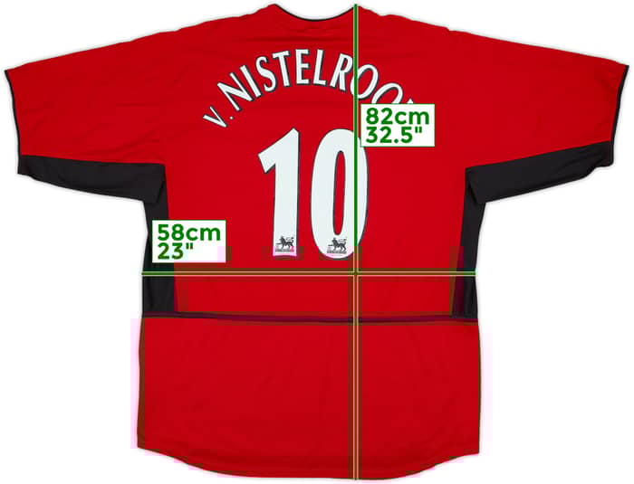 2002-04 Manchester United Home Shirt V.Nistelrooy #10 - 8/10 - (XL)