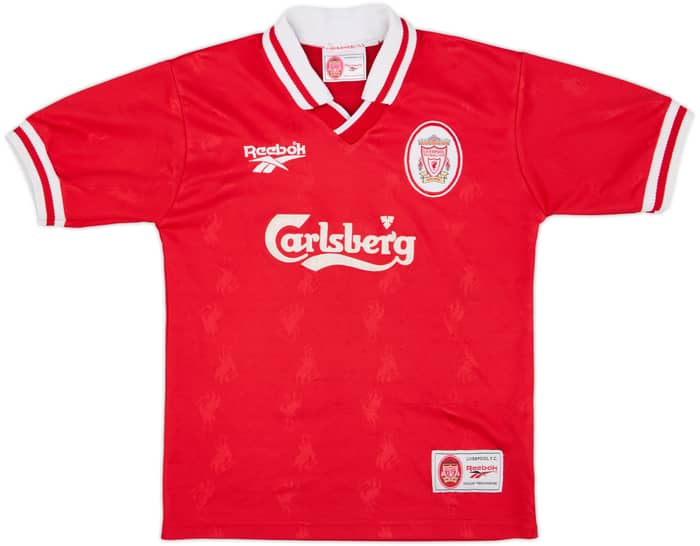 1996-98 Liverpool Home Shirt - 8/10 - (L.Boys)