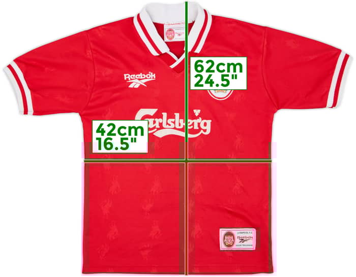 1996-98 Liverpool Home Shirt - 8/10 - (L.Boys)