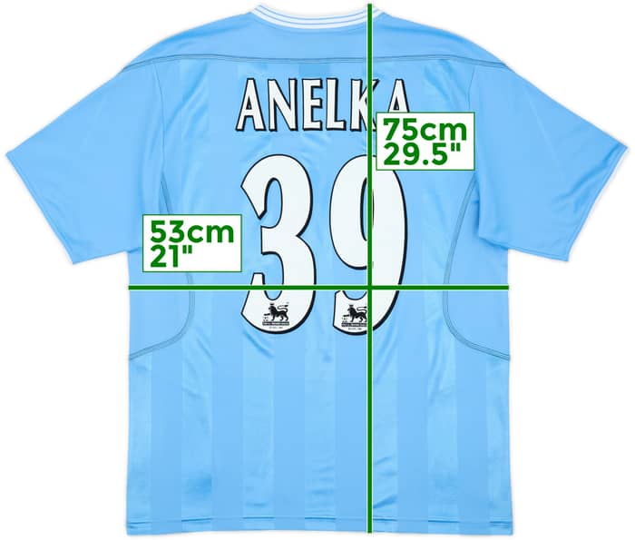 2003-04 Manchester City Home Shirt Anelka #39 - 8/10 - (M)